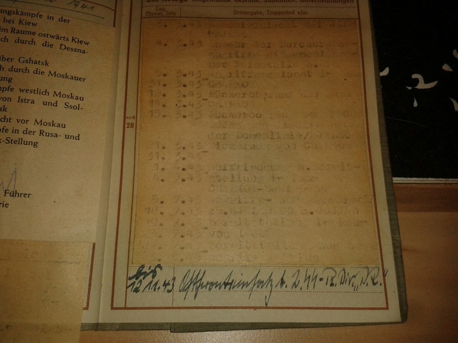 wehrpass 2a div panzer ss das reich