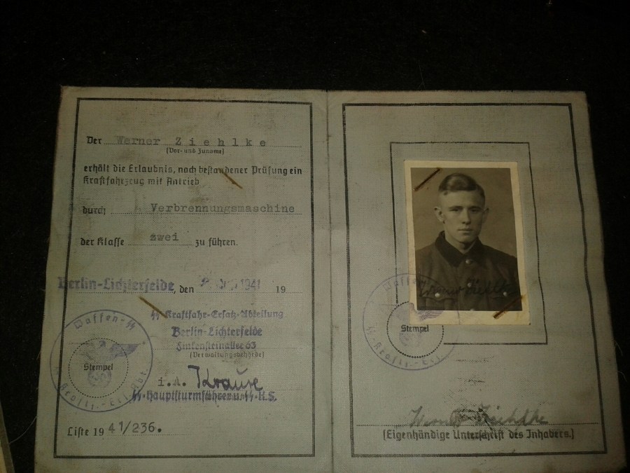 wehrpass 2a div panzer ss das reich