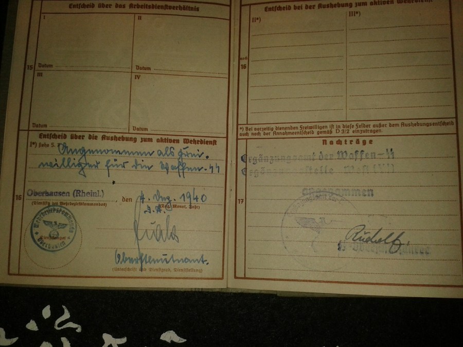 wehrpass 2a div panzer ss das reich