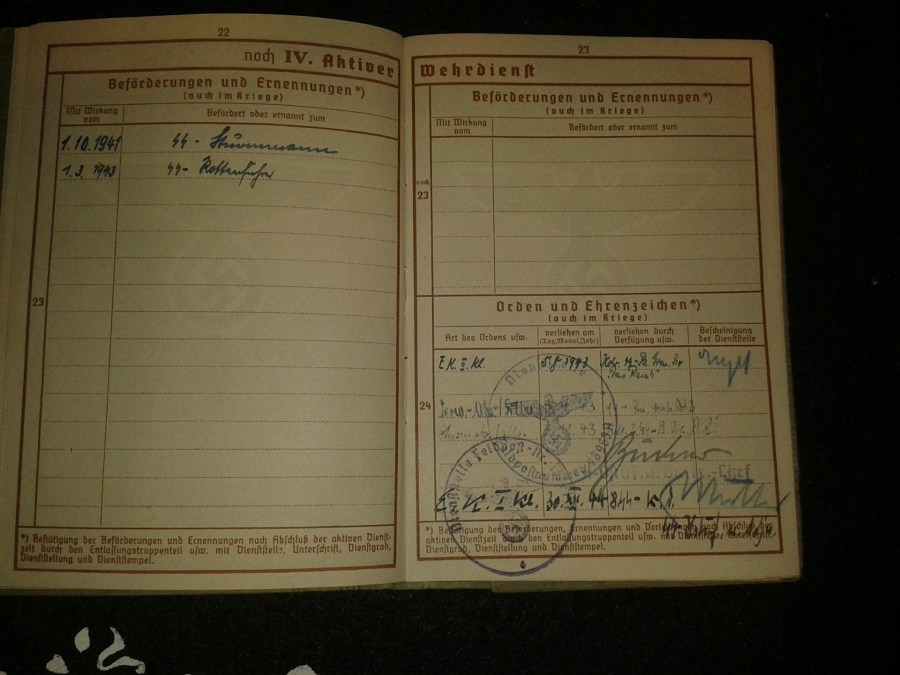 wehrpass 2a div panzer ss das reich