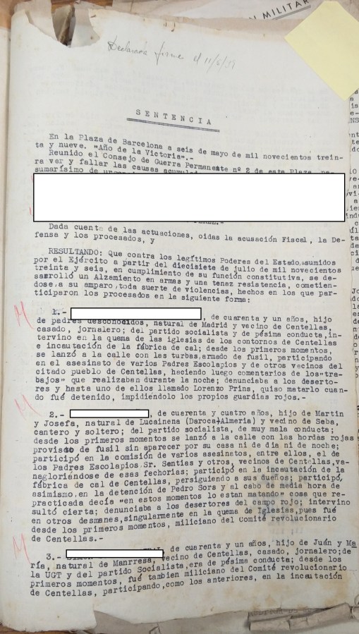 consejo de guerra guerra civil españa